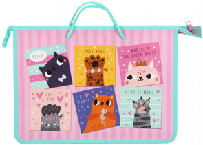 Папка для тетрадей ArtSpace с ручками (40 мм), 340×245×40 мм, My Cats