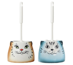 Подставка под ёрш фарфоровая «Кошка», 34×17×17 см, с ёршиком, ассорти Подставка под ёрш фарфоровая «Кошка», 34×17×17 см, с ёршиком, ассорти