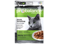 Корм влажный ProBalance Sensitive (для взрослых кошек с чувствительным пищеварением)