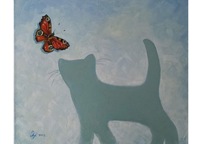 Картина «Игра с бабочкой» (Покотило А.А.), 55×65 см, холст, масло