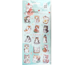 Наклейки объемные Meshu, 10×23 см, 29 шт., I Meow You