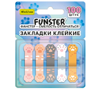 Закладки-разделители пластиковые с липким краем фигурные Funster, 45×12 мм, 20 л.× 5 цветов, «Лапки котов» Закладки-разделители пластиковые с липким краем фигурные Funster, 45×12 мм, 20 л.× 5 цветов, «Лапки котов»