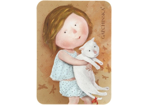 Открытка поздравительная, 140×195 мм, «С белым котиком»