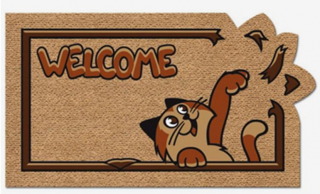 Коврик придверный полипропиленовый Sima-Land, 40*70 см, «Кот-шалун»