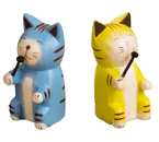 Сувенир деревянный Sima-Land, 3,5×5,5×9 см, «Кот с микрофоном», ассорти