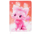 Книжка записная детская 3D «Кошка» (ПВХ-обложка), 124*177 мм, 96 л., линия, с закладкой-ляссе (розовый фон)