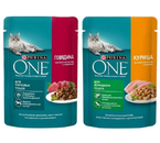 Корм влажный Purina One (для кошек), 75 г, ассорти