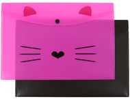 Набор папок-конвертов пластиковых на кнопке А4 №1School