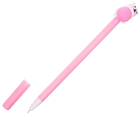 Ручка-прикол гелевая Calligrata, «Котенок с клубком», корпус ассорти, стержень синий