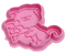 Форма пластиковая для печенья «Кошечка с цветами», 8,5*7,5 см, розовая