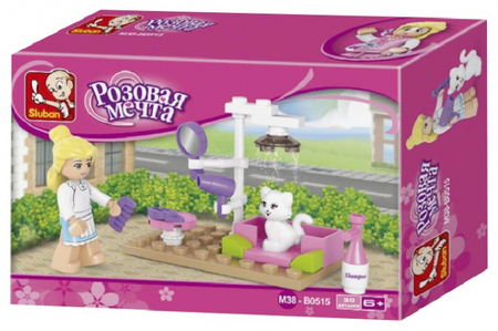 Игра-конструктор «Розовая мечта», 30 деталей, «Кошачий салон»