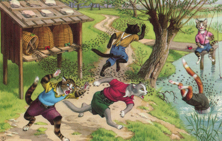 , «На пасеке» (пчелы улетели из ульев) , «На пасеке» (пчелы улетели из ульев)