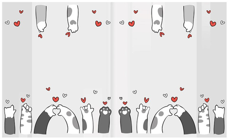 Обложка для тетрадей и дневников Funster, 210*350 мм, 110 мкм, Paws