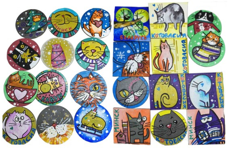 Магнит «Котовасия» (Амельченя О.И.), 7,5*7,5 см, ассорти