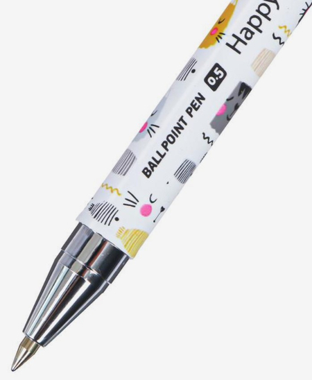 Ручка шариковая BrunoVisconti HappyWrite, «Котик», стержень синий