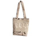 Сумка с вязаной вставкой (Аксютина Л.А.), 34×35 см, бежевая