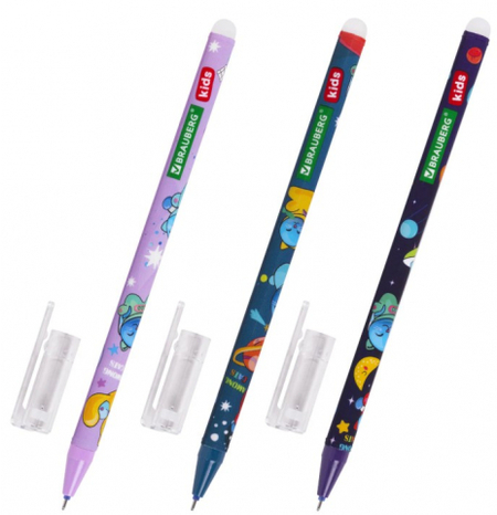 Ручка гелевая Brauberg Kids «Пиши-Стирай», Among Cats, корпус ассорти, стержень синий Ручка гелевая Brauberg Kids «Пиши-Стирай», Among Cats, корпус ассорти, стержень синий