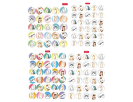 Наклейки бумажные для поощрения и оценки Hatber