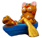 Сувенир полистоун Sima-Land, 4,2×5,8×5,4 см, «Кот в лодке с рыбкой»