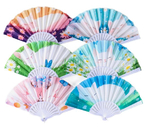 Веер складной «Спящие котики на полянке», 23 см, ассорти Веер складной «Спящие котики на полянке», 23 см, ассорти