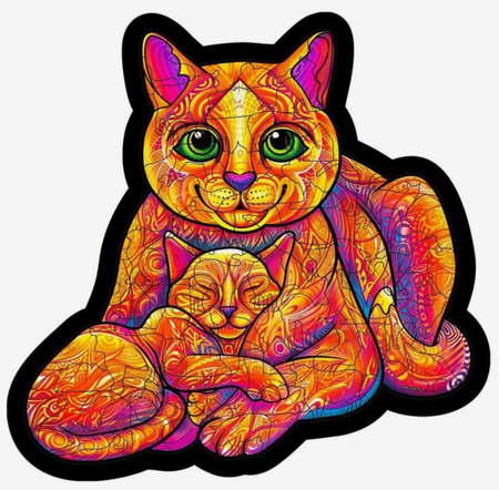 Пазлы фигурные деревянные Sima-Land, 28*28 см, 91 элемент, «Нежная любовь»