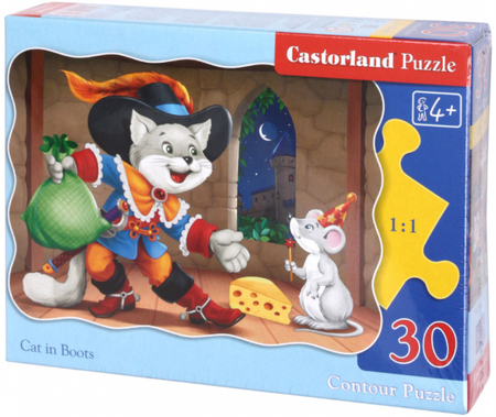 Пазлы Castorland Midi, 32*23 см, 30 элементов, «Кот в сапогах»