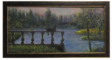 Картина «Тихий рассвет» (Джонс А.С.), 30*60 см, холст, масло (живопись)