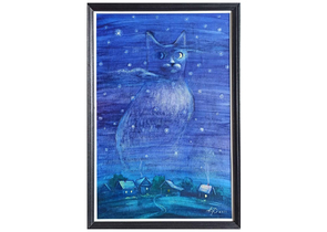 Картина «Лунный кот» (Покотило А.А.), 60×40 см, холст, масло