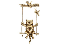 Брошь «Кот на качелях»