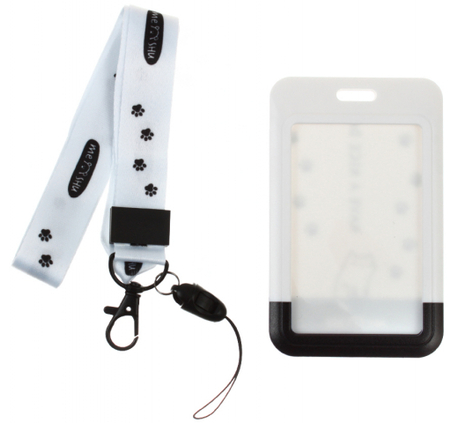 Бейдж пластиковый на тесьме с карабином Meshu, 50*80 мм, Nice Day Бейдж пластиковый на тесьме с карабином Meshu, 50*80 мм, Nice Day