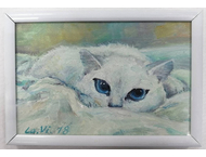Картина «Белая кошка» (Манкович В.Л.)