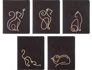 Тетрадь общая А5, 48 л. на скобе «Голографические кошки» Тетрадь общая А5, 48 л. на скобе «Голографические кошки»