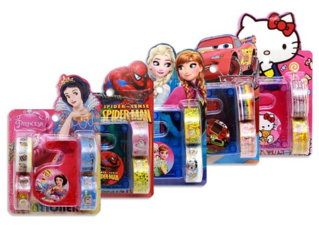 Набор декоративной клейкой ленты с диспенсером, 4 ленты, 15*10 см, ассорти Набор декоративной клейкой ленты с диспенсером, 4 ленты, 15*10 см, ассорти