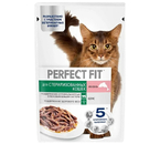 Корм влажный полнорационный Perfect Fit (для стерилизованных кошек), 75 г, «Лосось в соусе» Корм влажный полнорационный Perfect Fit (для стерилизованных кошек), 75 г, «Лосось в соусе»