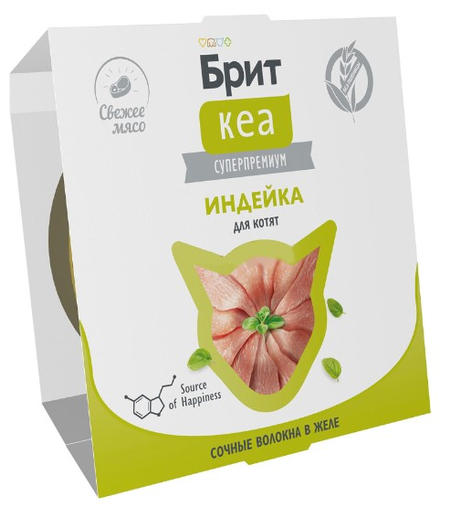Корм влажный «Брит Кеа» (для котят), 75 г, «Индейка в желе» Корм влажный «Брит Кеа» (для котят), 75 г, «Индейка в желе»