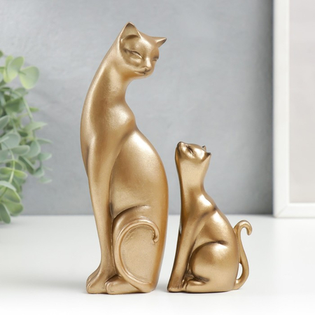 Набор сувениров полистоун «Кошка с котёнком», 2 шт.: 15,5 см и 9,3 см