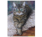 Картина «Кот на коврике» (Джонс А.С.), 18×24 см, холст, масло (живопись)