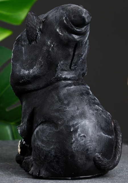 Копилка полистоун Sima-Land, 23*13*16 см, «Кот Хиппи», черный Копилка полистоун Sima-Land, 23*13*16 см, «Кот Хиппи», черный