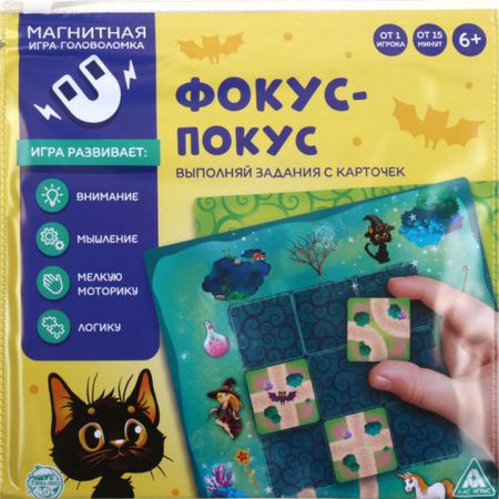 Игра-головоломка магнитная «Фокус-покус», 6+