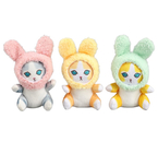 Игрушка мягкая на брелоке Sima-Land, 11 см, «Котик в костюме зайки», ассорти