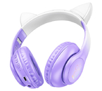 Наушники беспроводные Hoco W42 Cat Ears, Purple Grape