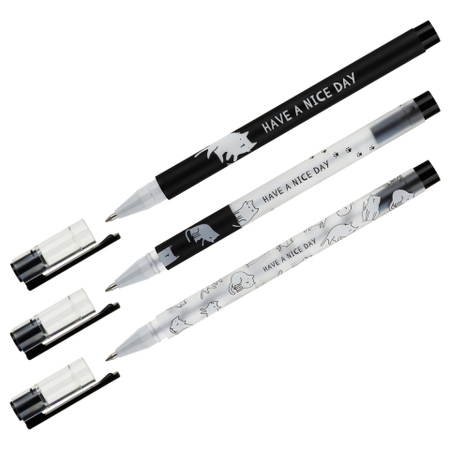 Ручка шариковая Meshu, Cute Pattern, корпус ассорти, стержень синий