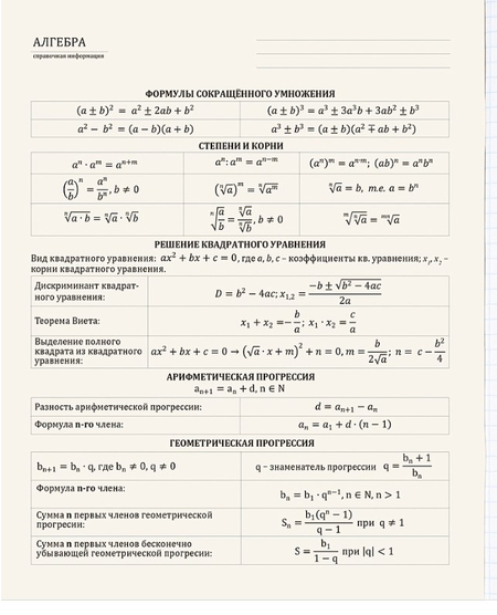 Тетрадь предметная А5, 48 л. на скобе Bad Cat, 165*205 мм, клетка, «Алгебра» Тетрадь предметная А5, 48 л. на скобе Bad Cat, 165*205 мм, клетка, «Алгебра»