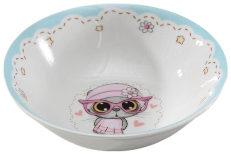 Тарелка глубокая керамическая «Котик», 400 мл, диаметр 15 см