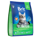 Корм сухой Brit Premium Cat Sterilised (для стерилизованных кошек), 2 кг, с курицей