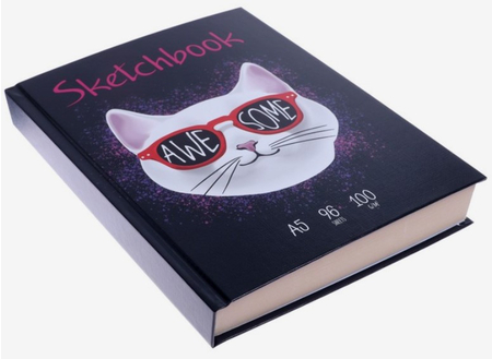 Скетчбук Cool Cat (А5), 220*170 мм, 96 л.