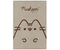 Книжка записная на склейке Pusheen, 145*210 мм, 80 л., линия (в плюшевой обложке с вышивкой)
