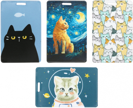 Обложка для пропусков и карт OfficeSpace, 95*65 мм, «Котики», ассорти Обложка для пропусков и карт OfficeSpace, 95*65 мм, «Котики», ассорти