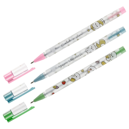 Ручка шариковая Meshu, Cute Kittens, корпус ассорти, стержень синий