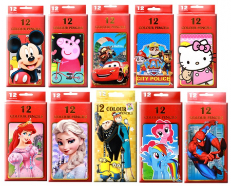 Карандаши цветные в картонной коробке, 12 цветов, ассорти Карандаши цветные в картонной коробке, 12 цветов, ассорти